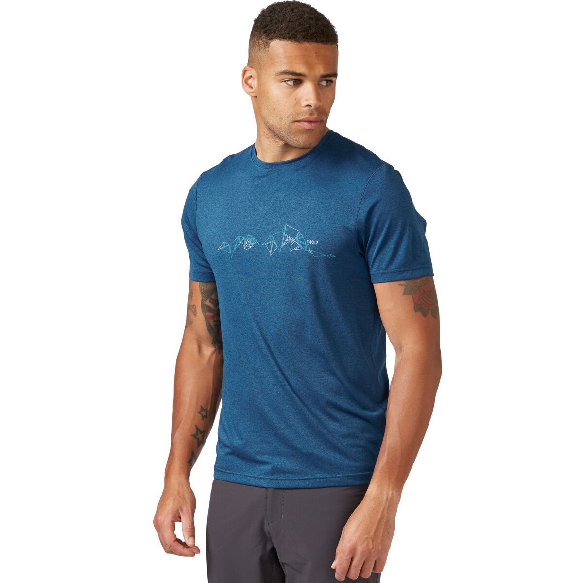 Rab Mantle Tessalate T-Shirt - Men's Nightfall Blue, L