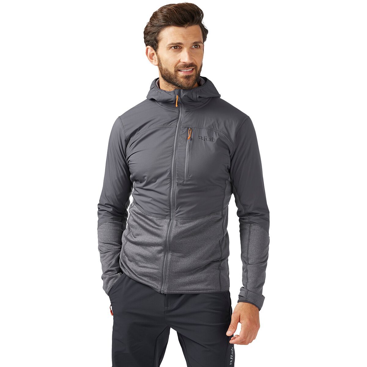 Rab Ascendor Summit Full-Zip Hooded Jacket - Men's Graphene, M