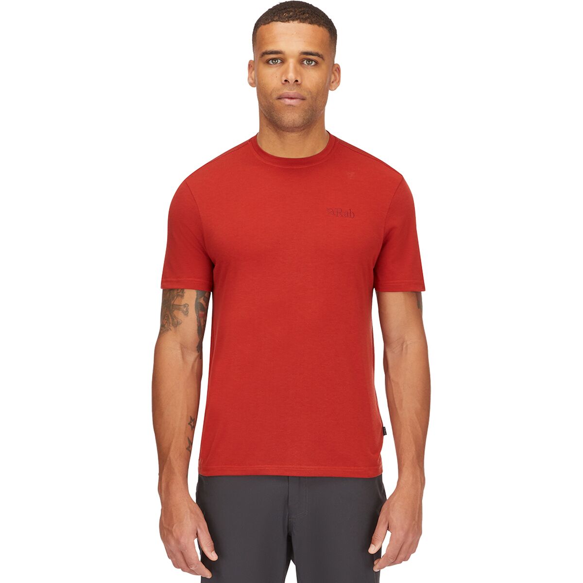 Image of Rab Crimp Logo T-Shirt - Men's Tuscan Red, S
