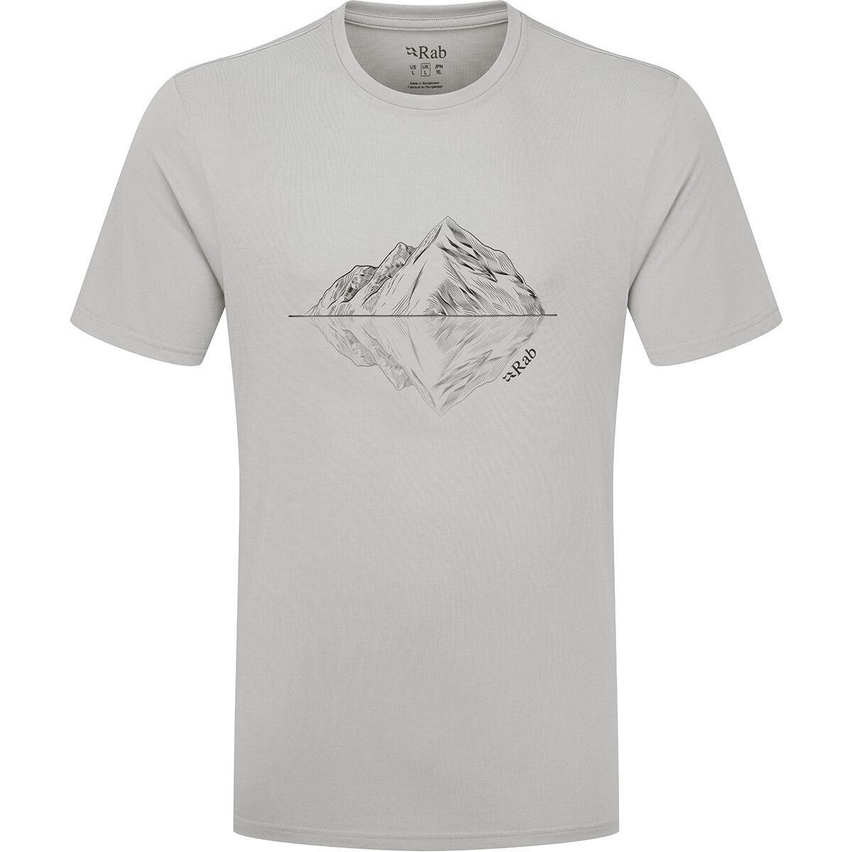 Image of Rab Crimp Reflection T-Shirt - Men's Light Zinc, M