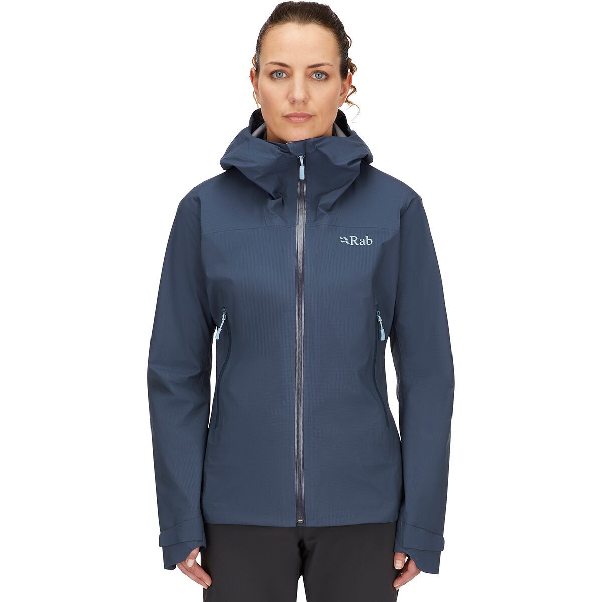 Image of Rab Downpour Light Jacket - Women's Tempest Blue, XS
