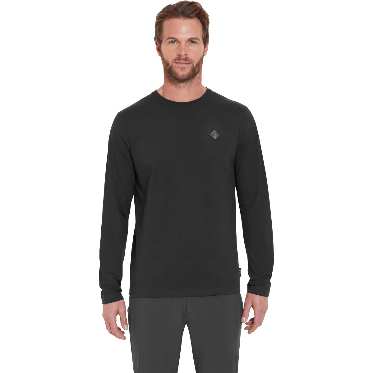Image of Rab Basecamp Logo Badge Long-Sleeve T-Shirt - Men's Beluga, XL