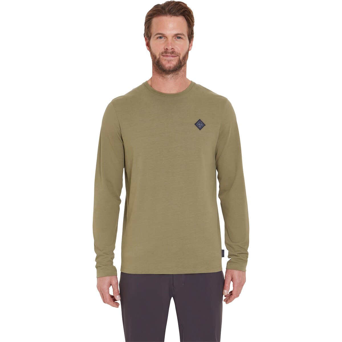 Image of Rab Basecamp Logo Badge Long-Sleeve T-Shirt - Men's Light Khaki, XL