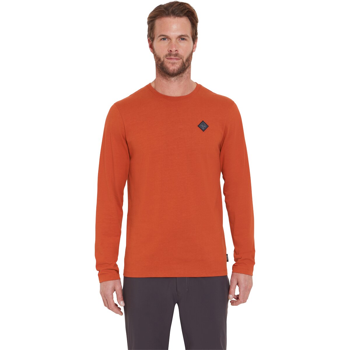 Image of Rab Basecamp Logo Badge Long-Sleeve T-Shirt - Men's Red Clay, L