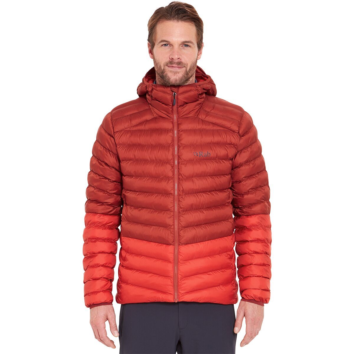 Image of Rab Cirrus Alpine Jacket - Men's Tuscan Red/Dark Horizon, S