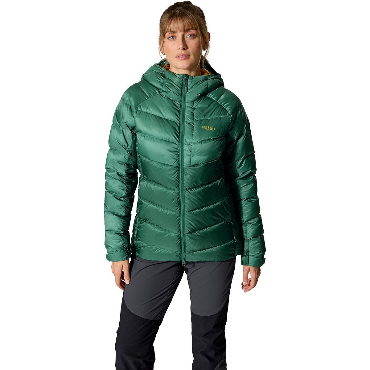 Image of Rab Glaceon Pro Down Jacket - Women's Eucalyptus/Green Slate, XS