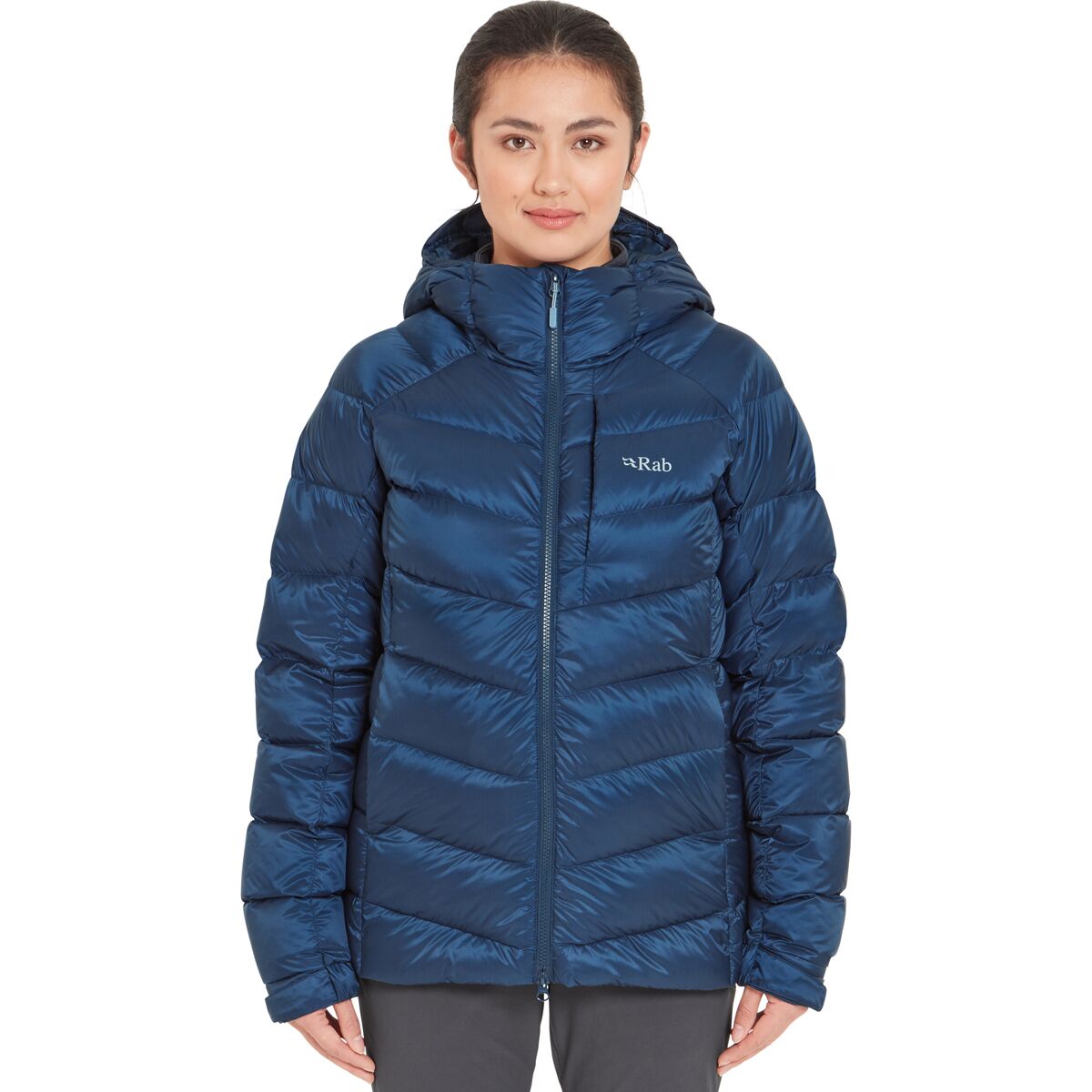 Image of Rab Glaceon Pro Down Jacket - Women's Tempest Blue, S