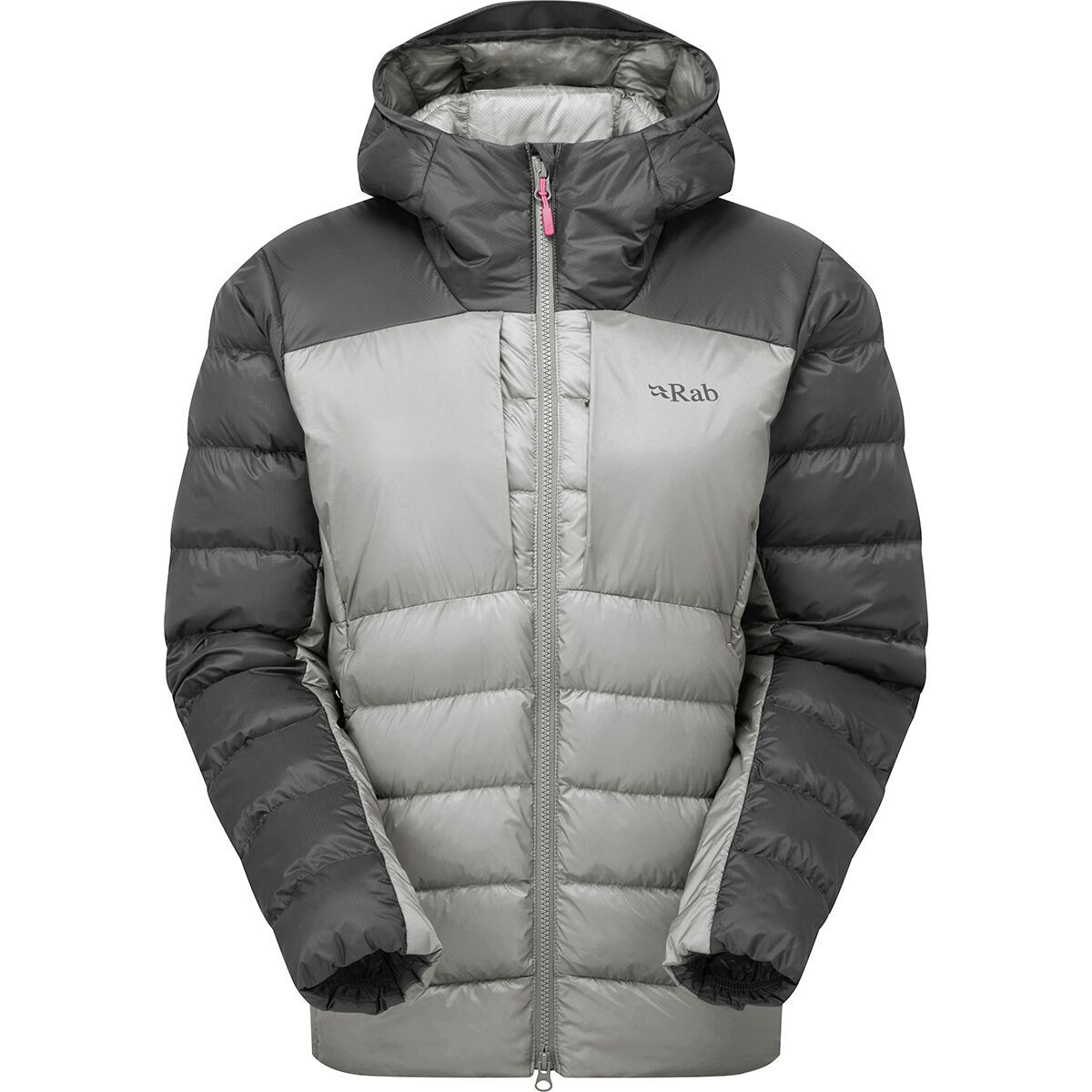 Image of Rab Cirrus Ultra Hooded Jacket - Women's Graphene/Light Zinc, L