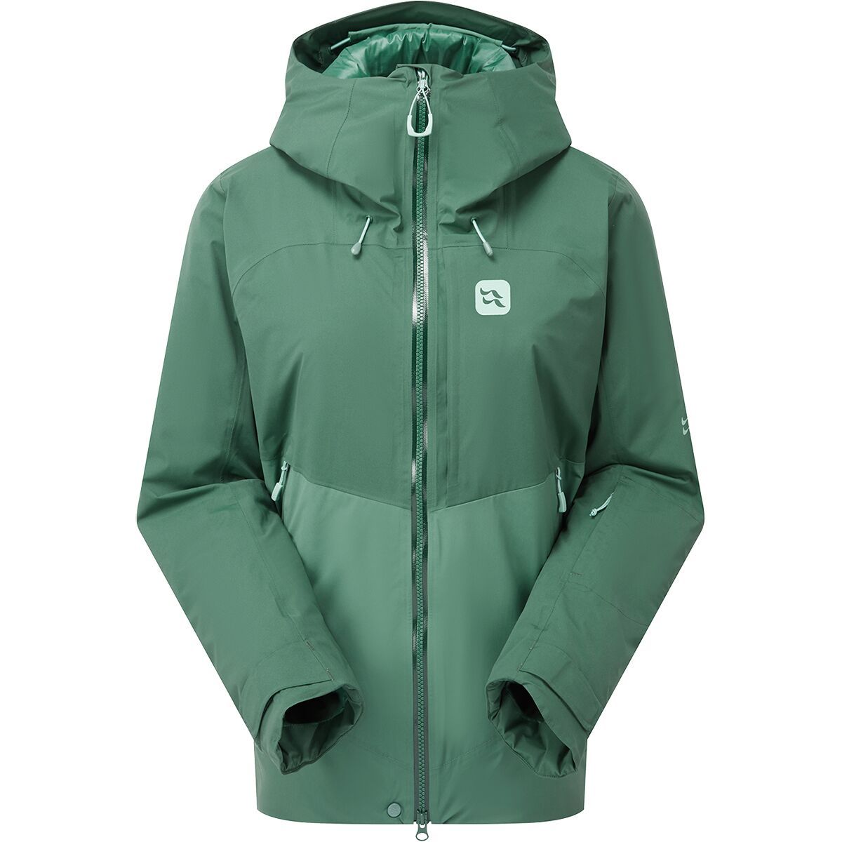 Image of Rab Khroma Diffract Jacket - Women's Green Slate/Eucalyptus, XS