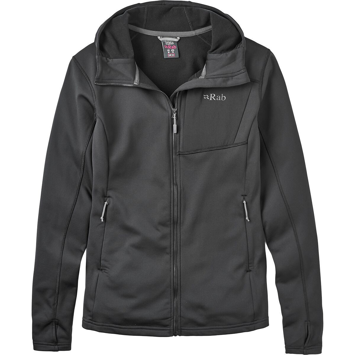 Image of Rab Superflux Full-Zip Hooded Jacket - Women's Black, S