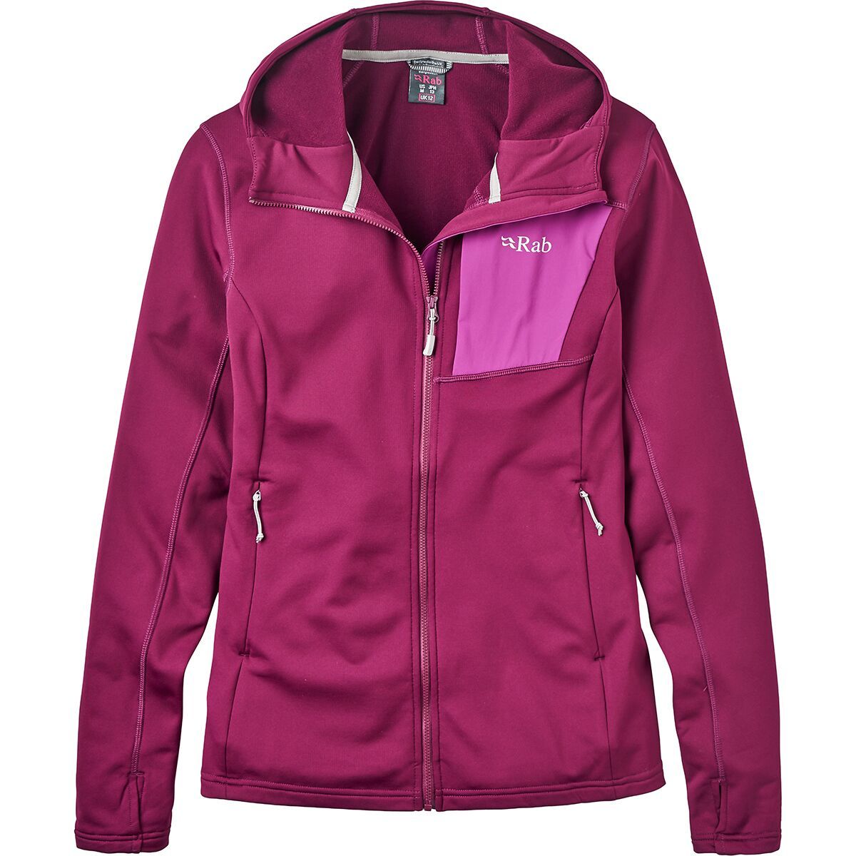 Image of Rab Superflux Full-Zip Hooded Jacket - Women's Mulberry, M