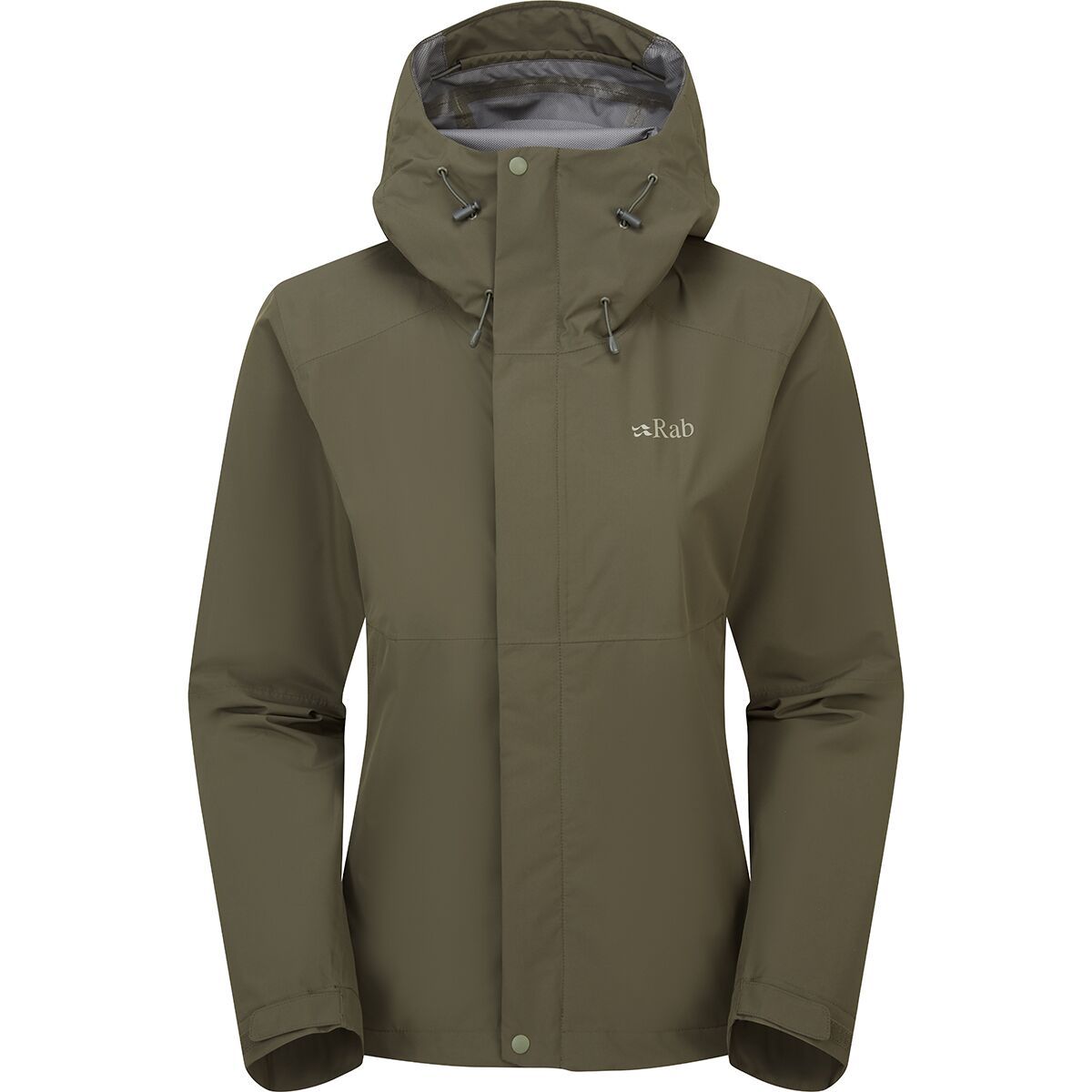 Image of Rab Downpour Jacket - Women's Army, XL