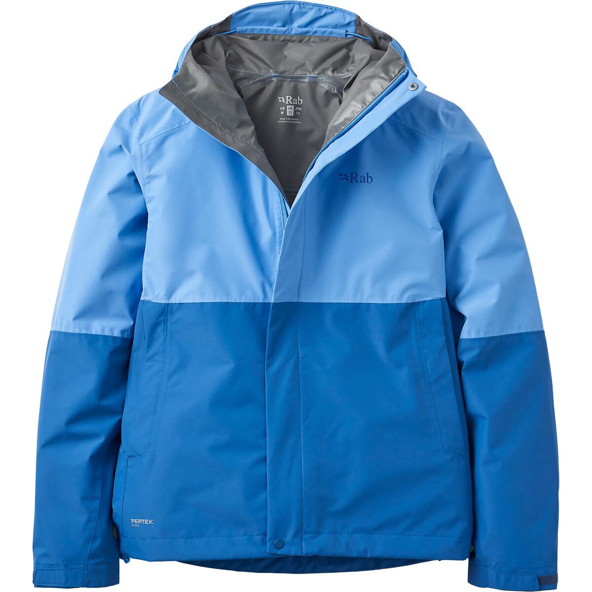 Image of Rab Downpour Jacket - Women's Bluebird/Dark Bluebird, S