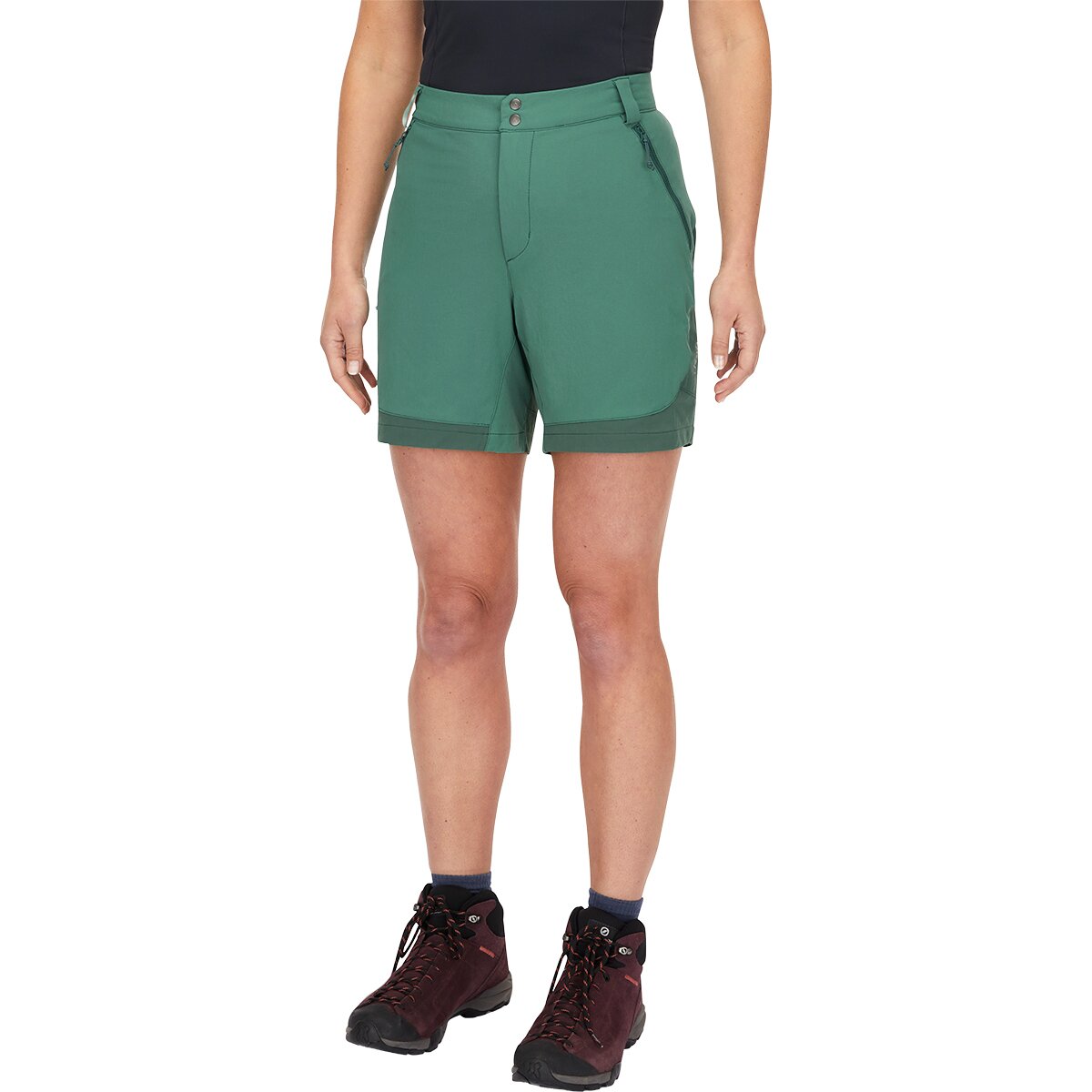 Image of Rab Torque Mountain 6in Short - Women's Eucalyptus/Green Slate, S