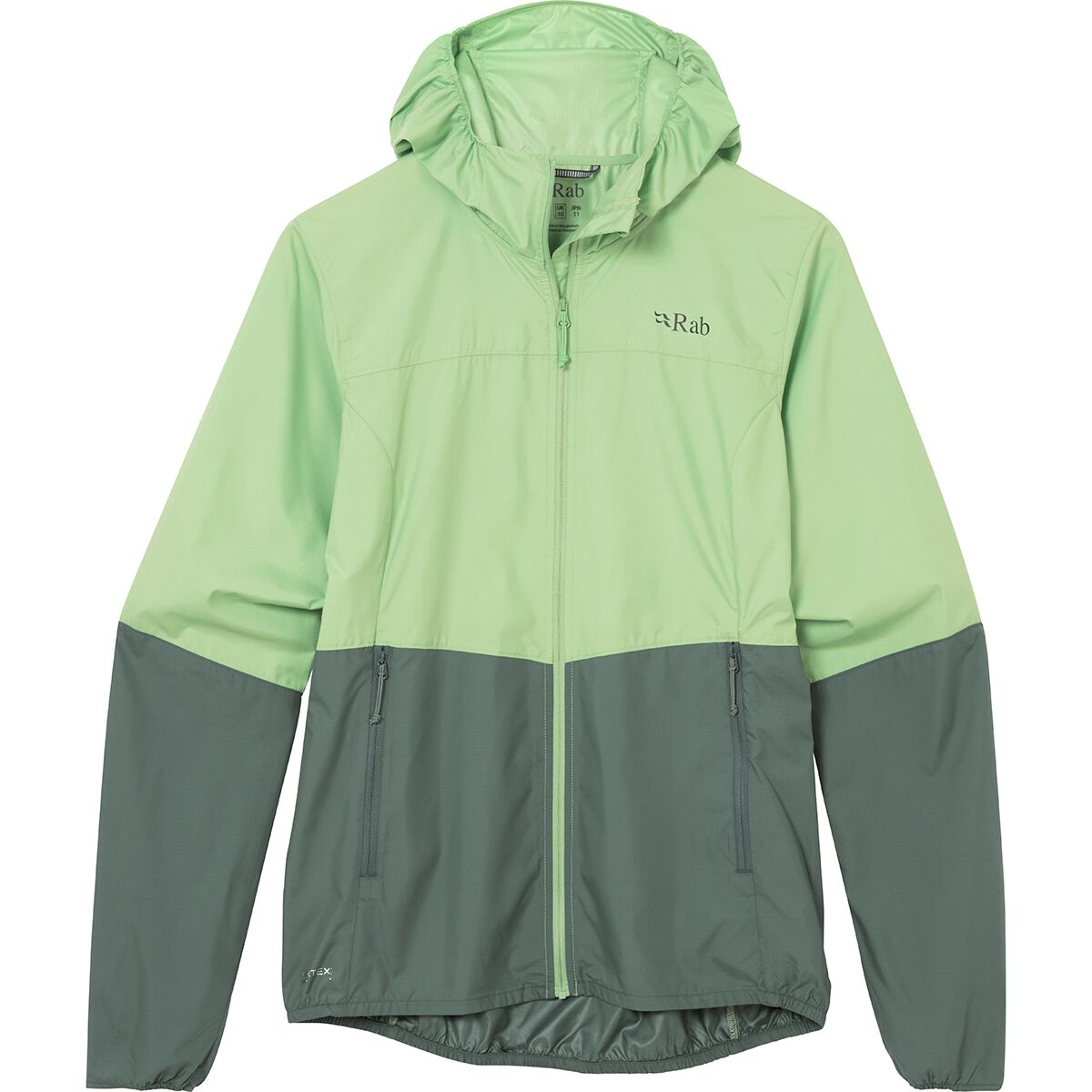 Image of Rab Windgather Hoodie - Women's Fig Green/Sage, XS