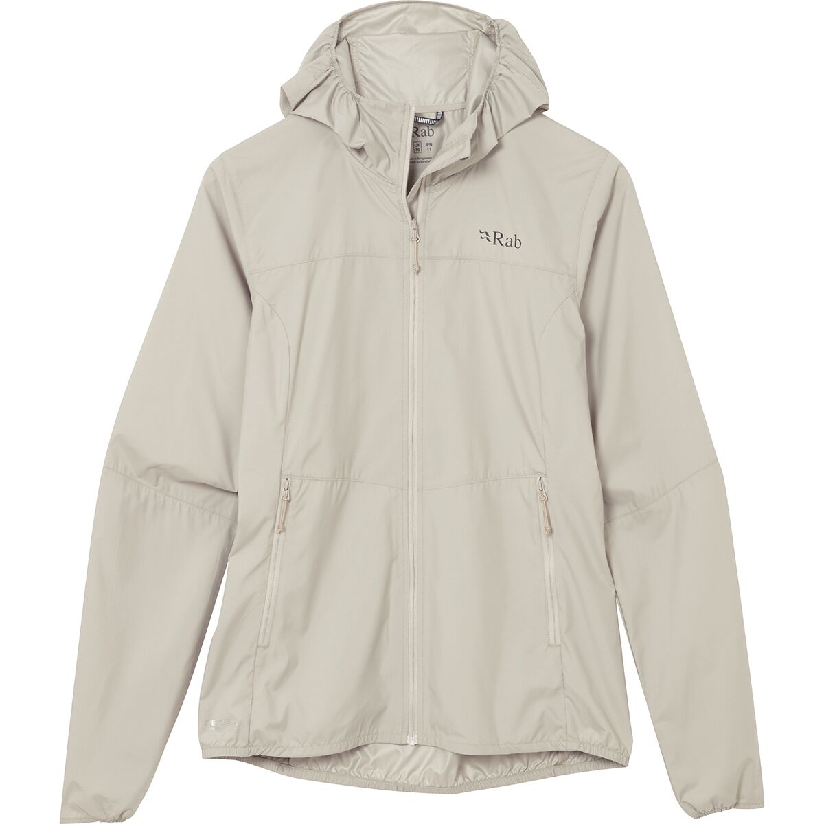 Image of Rab Windgather Hoodie - Women's Pebble, XL