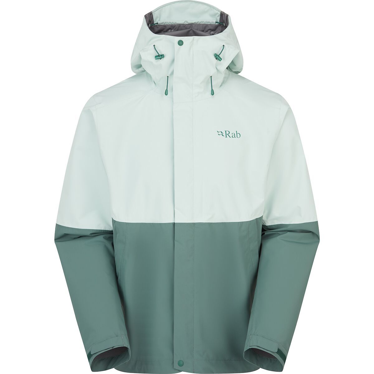 Image of Rab Downpour Jacket - Men's Cool Mint/Sage, XL