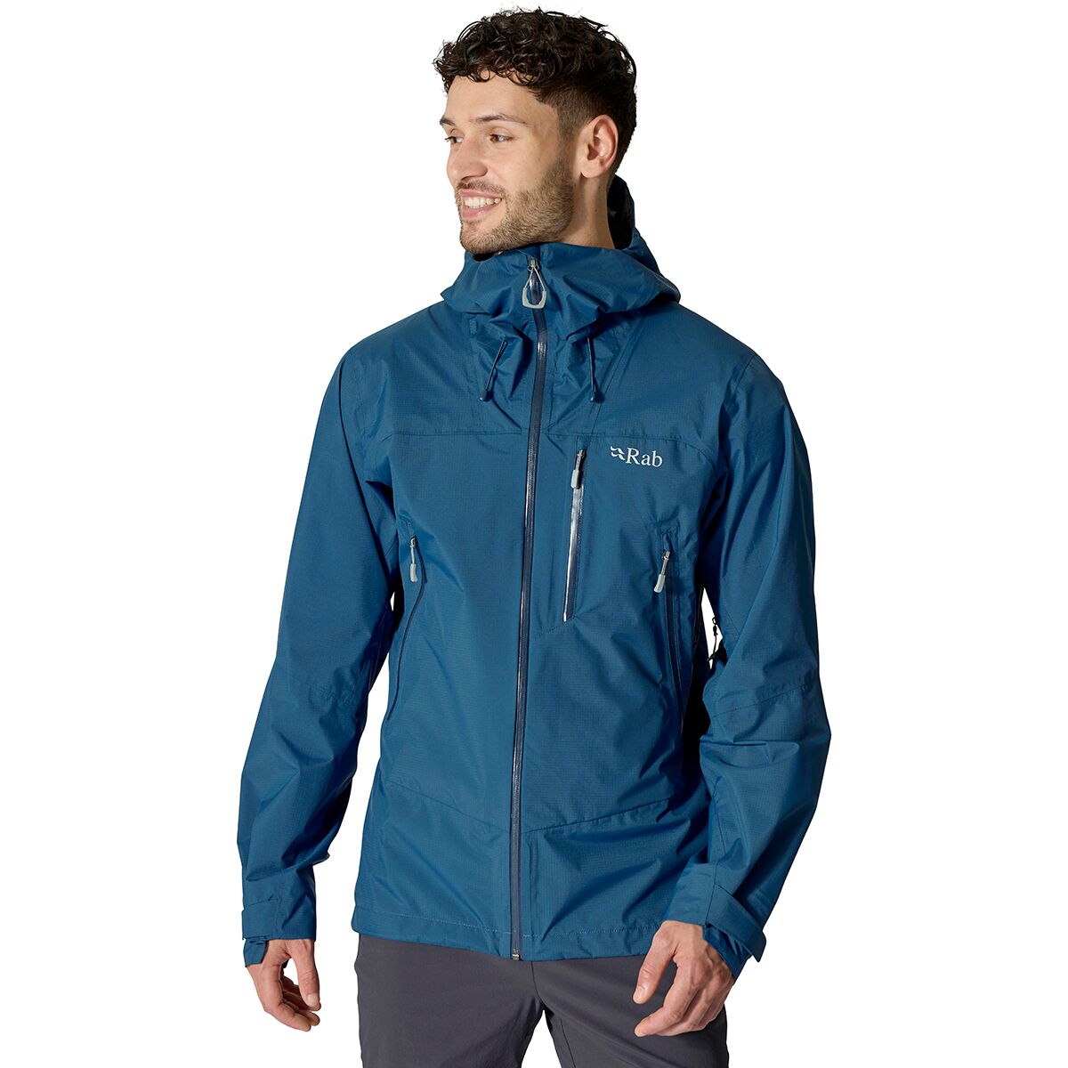 Image of Rab Downpour Mountain Jacket - Men's Tempest Blue, M