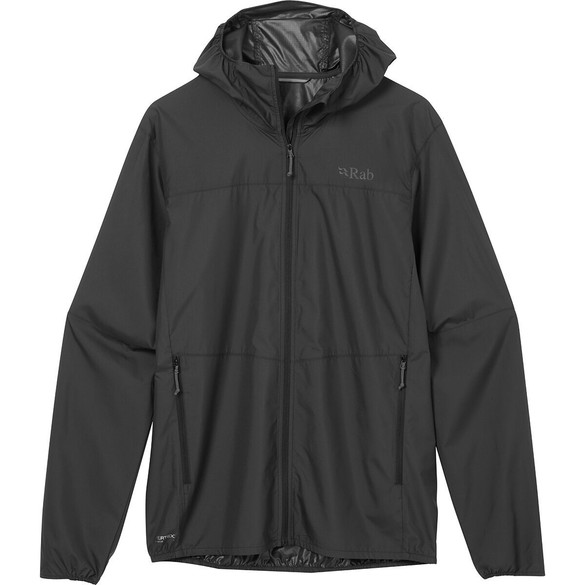 Image of Rab Windgather Hooded Jacket - Men's Black, S