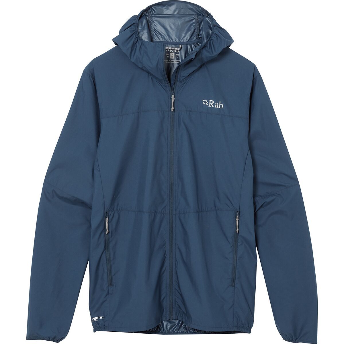 Image of Rab Windgather Hooded Jacket - Men's Tempest Blue, XL