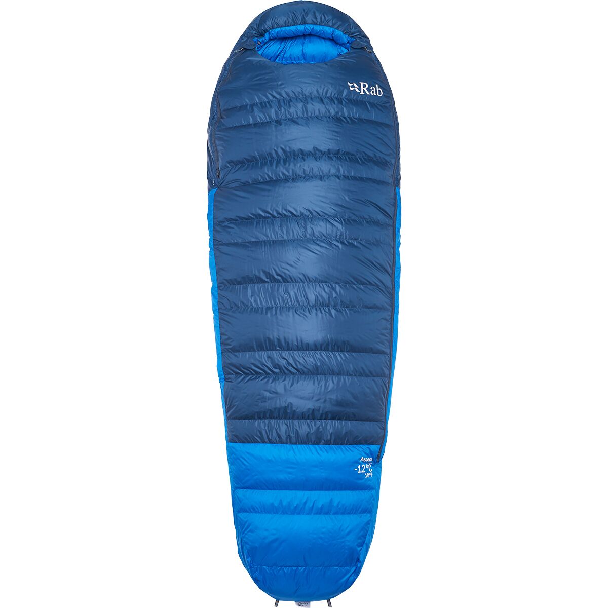 Rab Ascent Sleeping Bag: 10F Down Tempest Blue/Maya Blue, Extra Long Wide/Left Zip