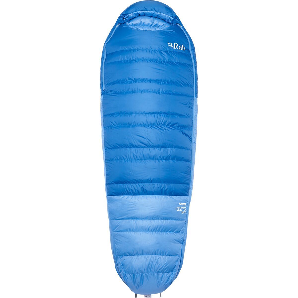 Rab Ascent Sleeping Bag: 10F Down - Women's Dark Bluebird/Bluebird, Reg/Left Zip