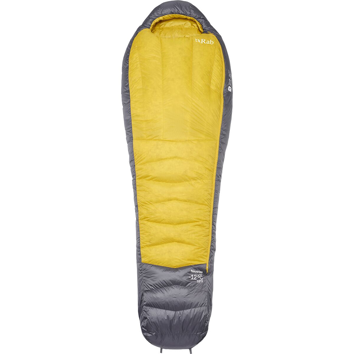Rab Neutrino Sleeping Bag: 10F Down Graphene/Dark Pollen, Reg/Left Zip