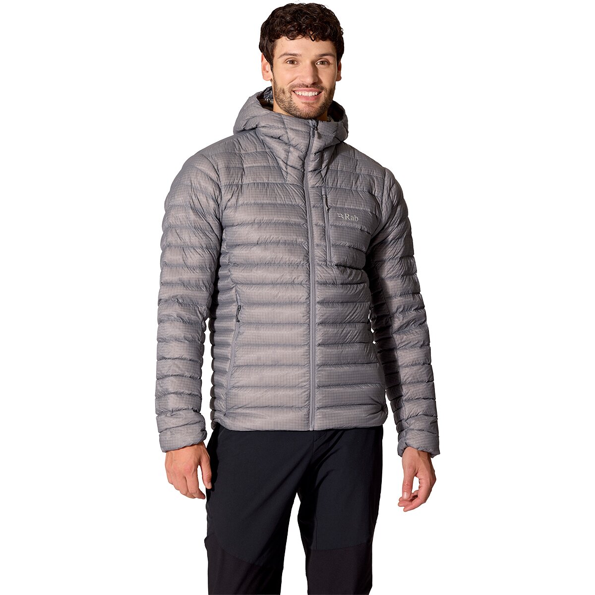 Image of Rab Microlight X Hooded Jacket - Men's Zinc, M
