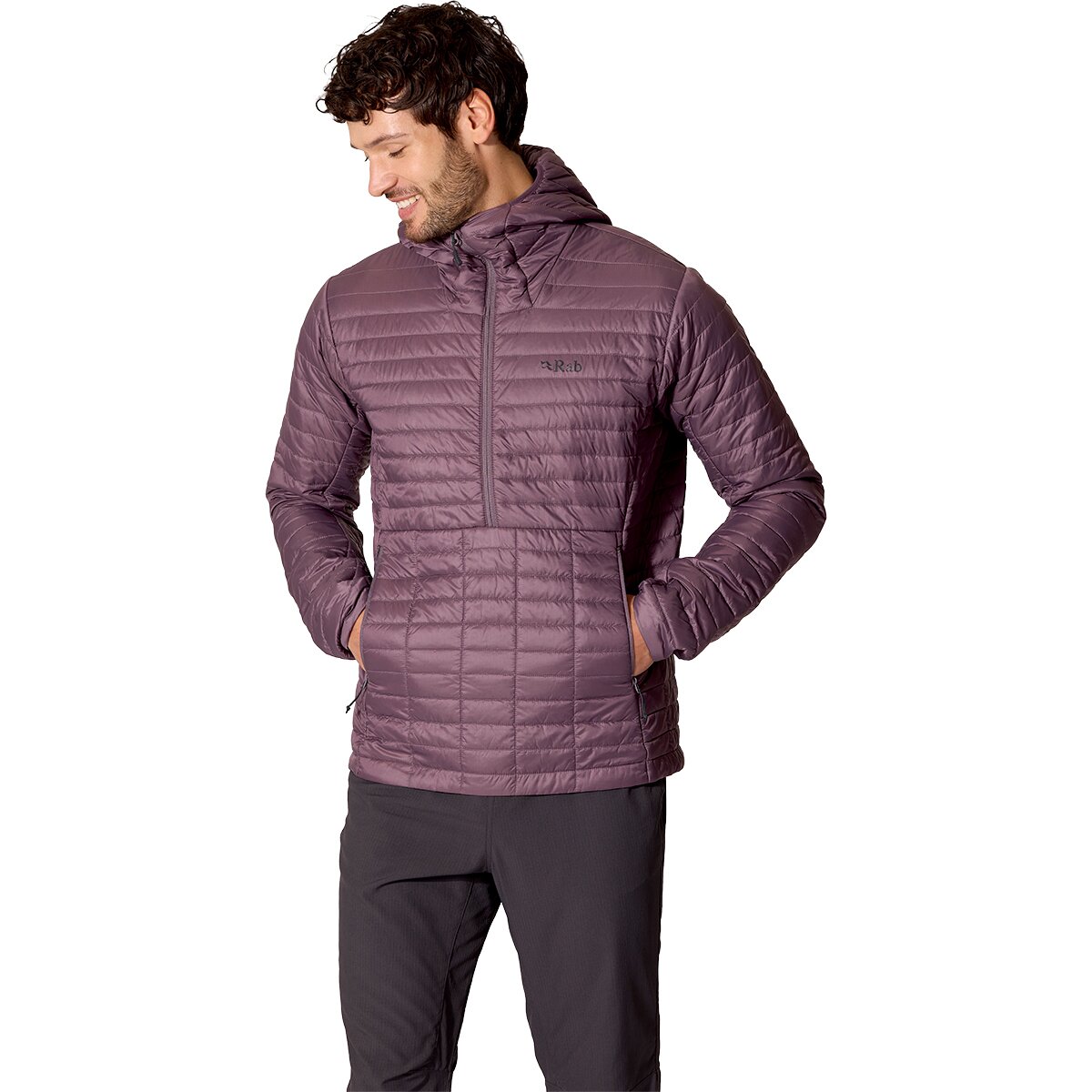 Image of Rab Microlighter Pullover Hooded Jacket - Men's Dark Iris, S