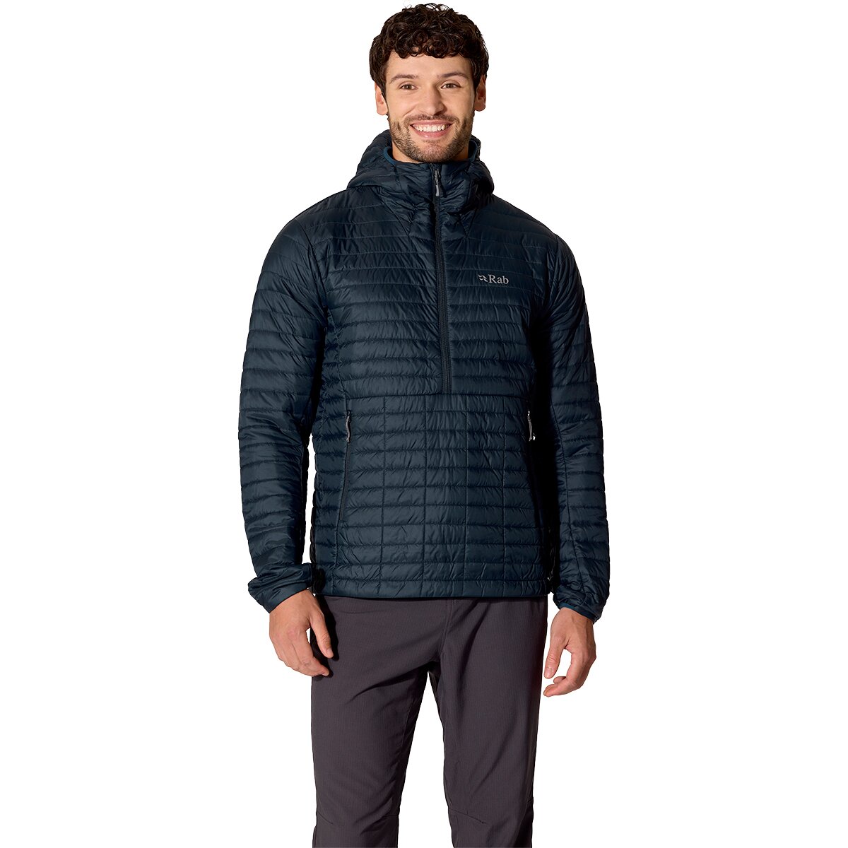 Image of Rab Microlighter Pullover Hooded Jacket - Men's Galaxy Blue, XL