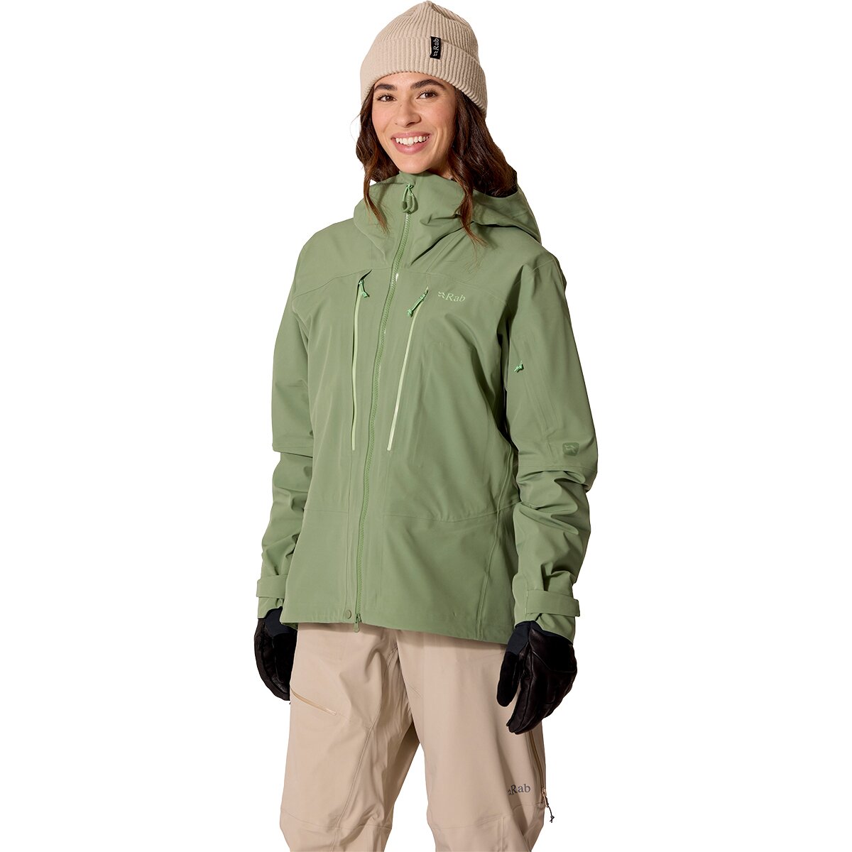 Image of Rab Kinetic Alpine Stretch Jacket - Women's Dark Fig Green, L