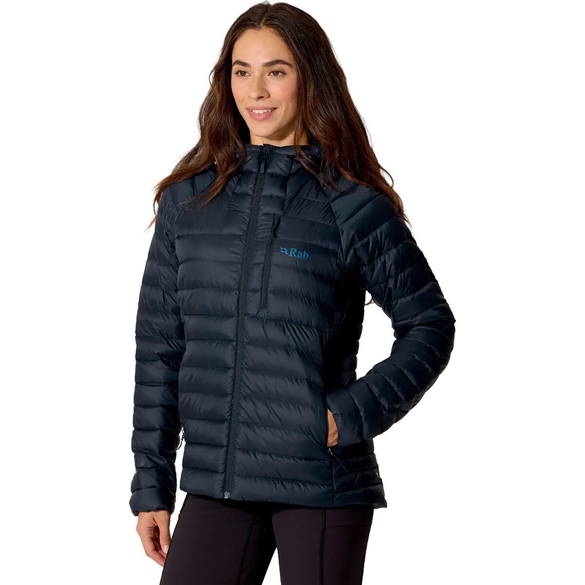 Image of Rab Microlight Alpine Down Hooded Jacket - Women's Galaxy Blue, S