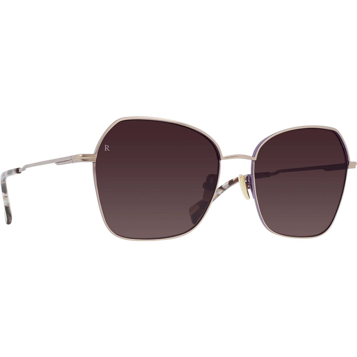 RAEN optics Zhana 57 Sunglasses Satin Japanese Gold/Orchid Mirror, One Size