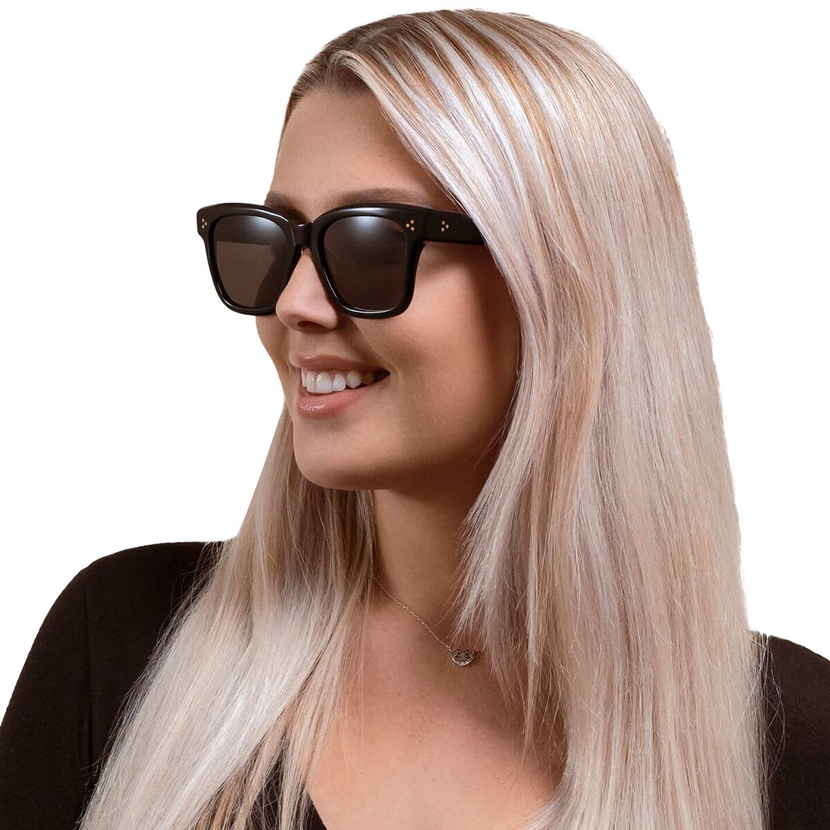 RAEN Breya Sunglasses RAEN Breya Sunglasses in Recycled Black / Smoke Polarized  main image 2