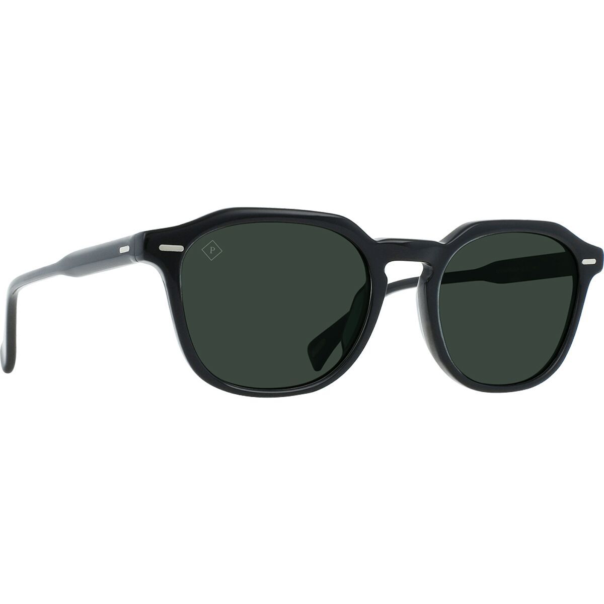 Image of RAEN optics Clyve Polarized Sunglasses Recycled Black/Green Polarized, 52