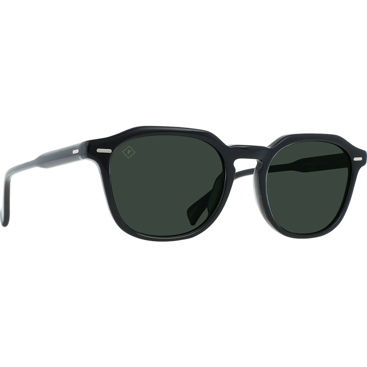 Image of RAEN optics Clyve Polarized Sunglasses Recycled Black/Green Polarized, 52