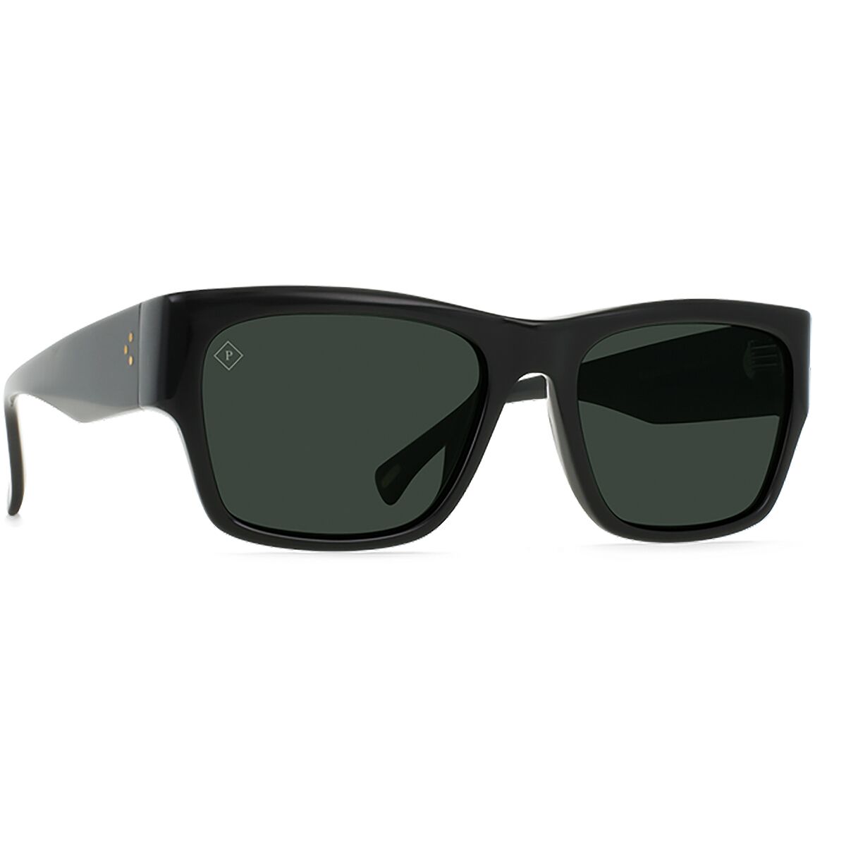 Image of RAEN optics Rufio Polarized Sunglasses Recycled Black/Green Polarized, 56