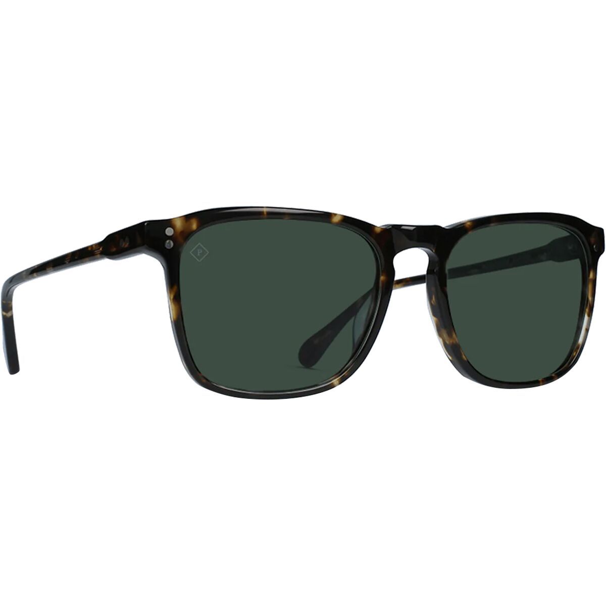 Image of RAEN optics Wiley Polarized Sunglasses Brindle Tortoise/Green Polarized, 54