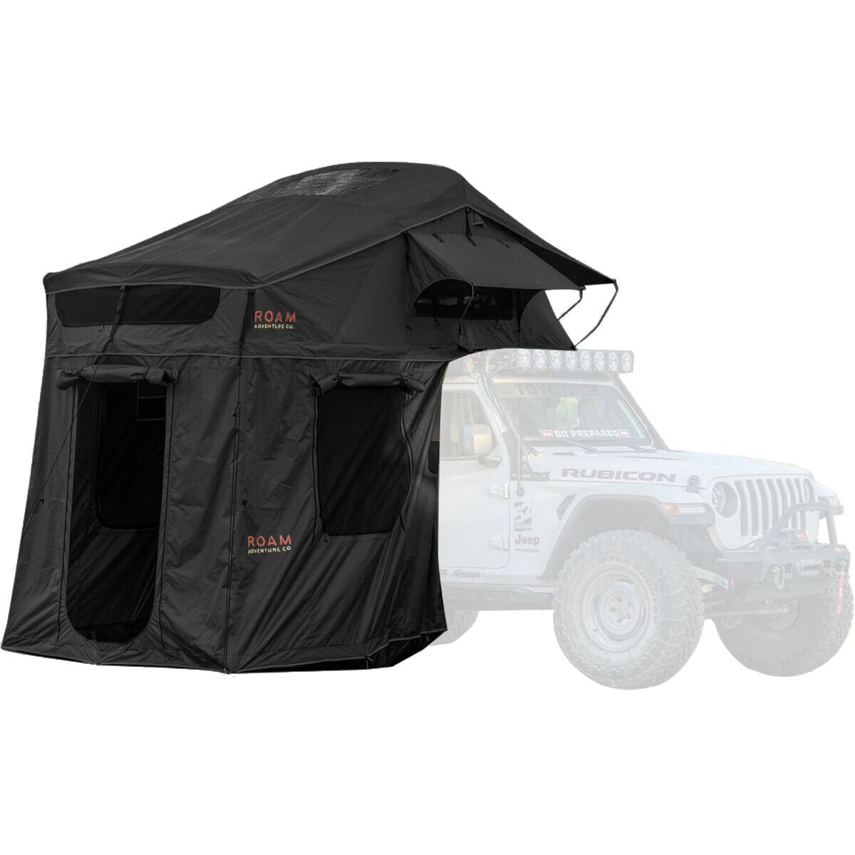 Image of ROAM Adventure Co Vagabond XL Rooftop Tent + Annex: 4-Person Black/Black, One Size