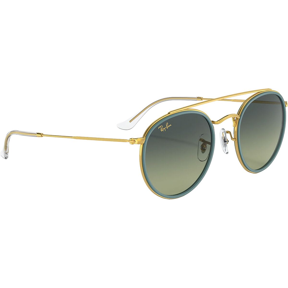 ray ban round double bridge gold