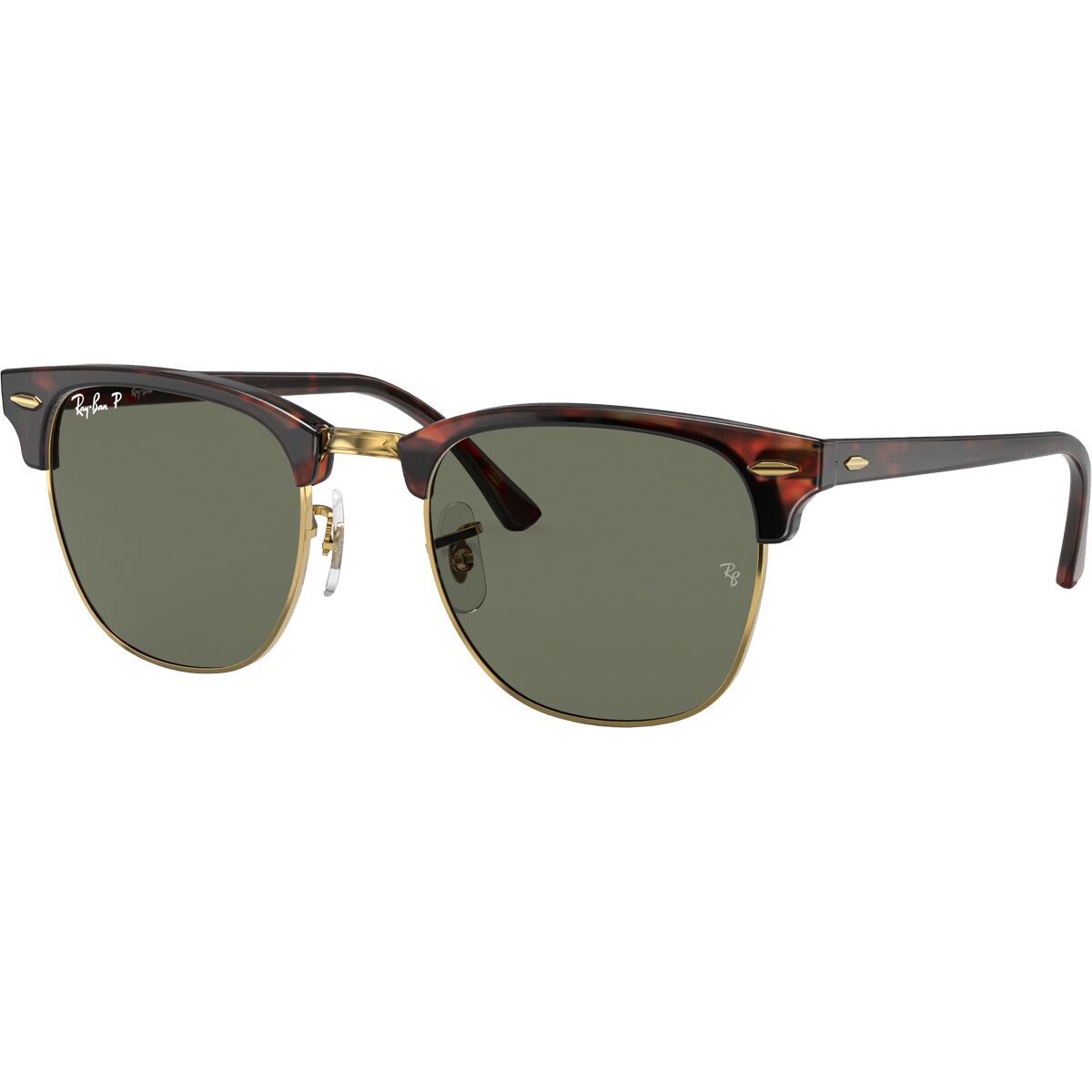 Image of Ray-Ban Clubmaster Polarized Sunglasses Havana/G-15 Green, 55