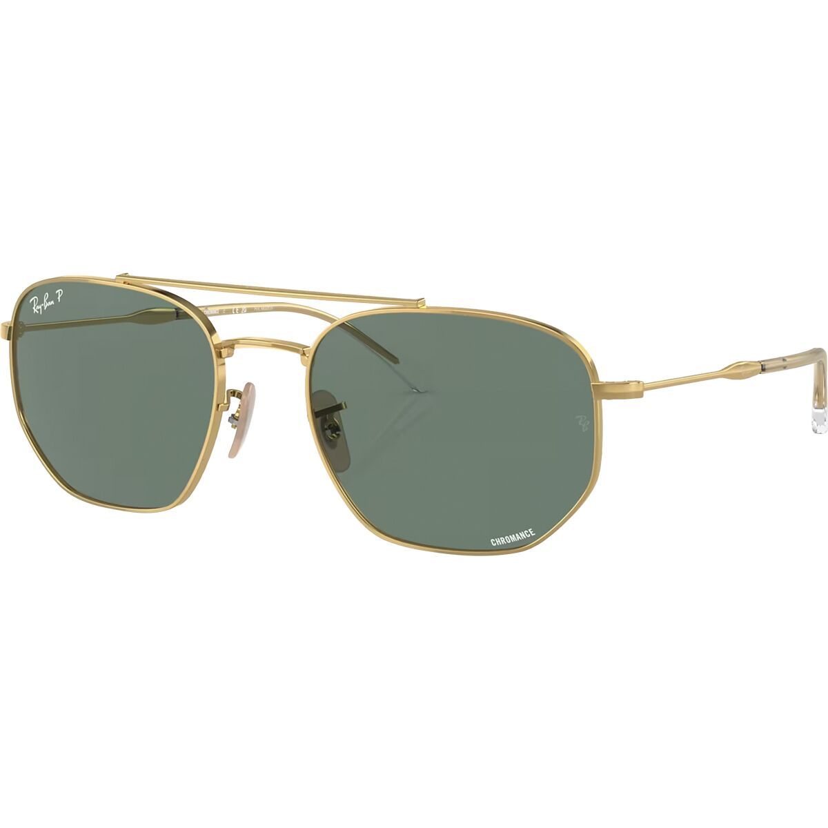 Ray-Ban RB3707 Polarized Sunglasses Gold/Polar Grey, 54