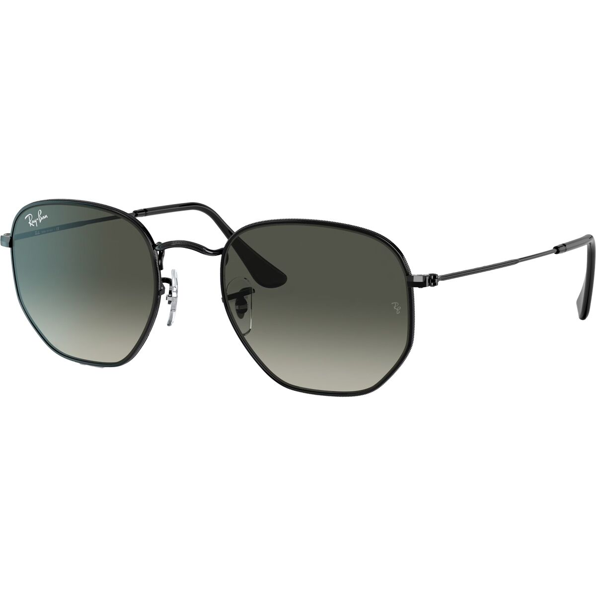 Image of Ray-Ban Hexagonal Sunglasses Black/Grey Gradient, 54