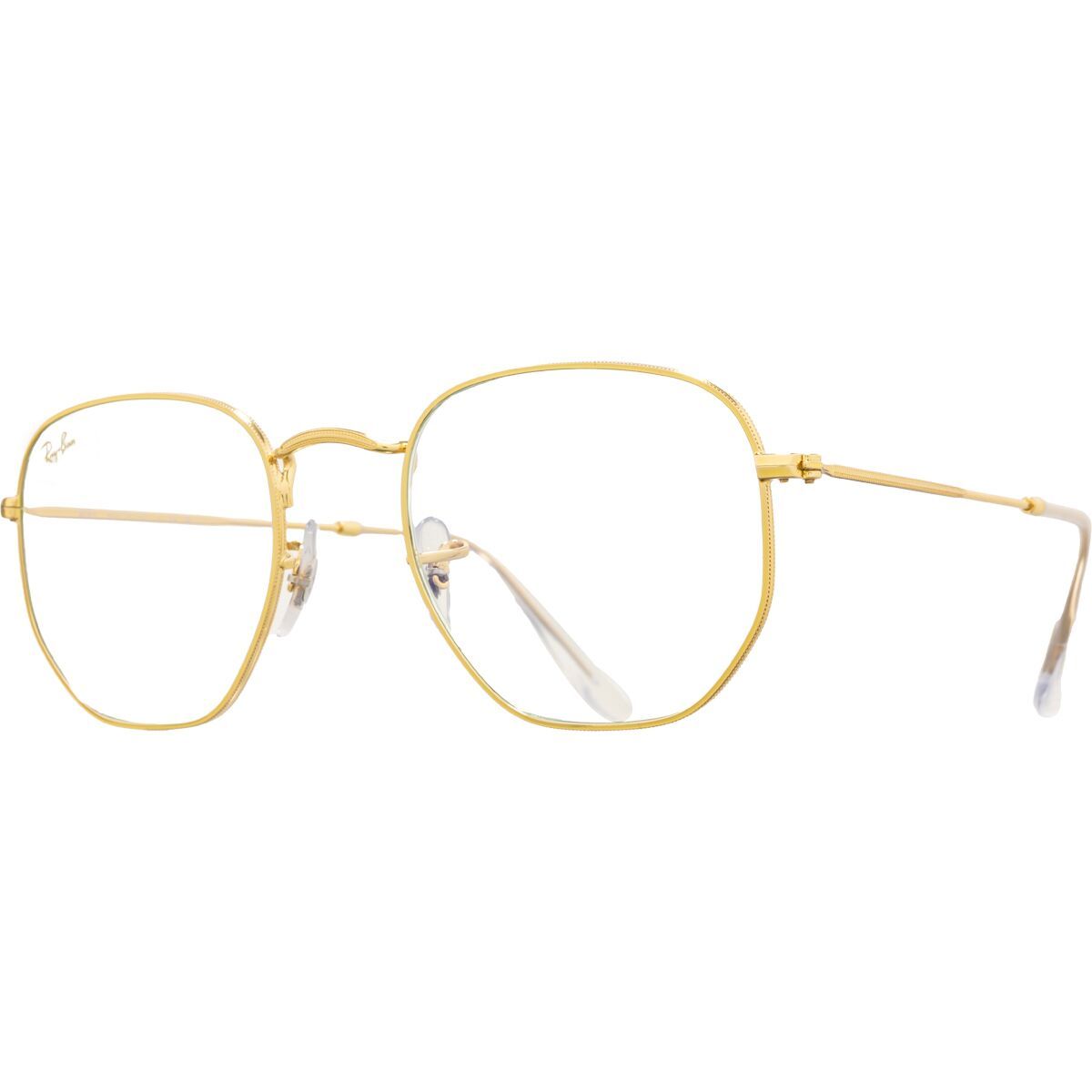 Image of Ray-Ban Hexagonal Sunglasses Legend Gold/Clear/Blue Light Filter, 54