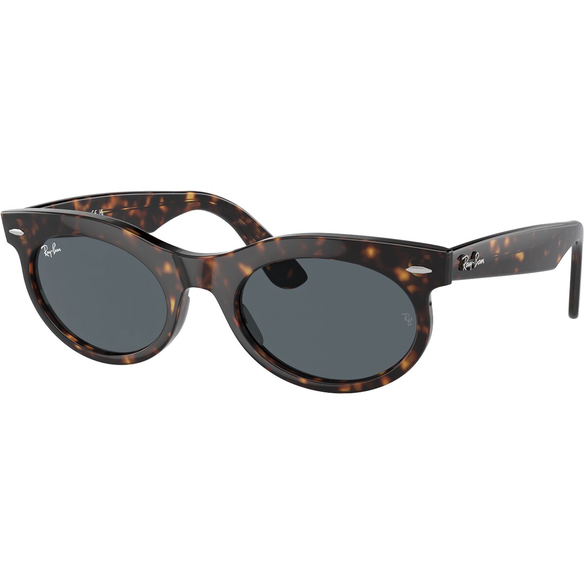 Image of Ray-Ban Wayfarer Oval Sunglasses - Women's Havana/Blue, 50