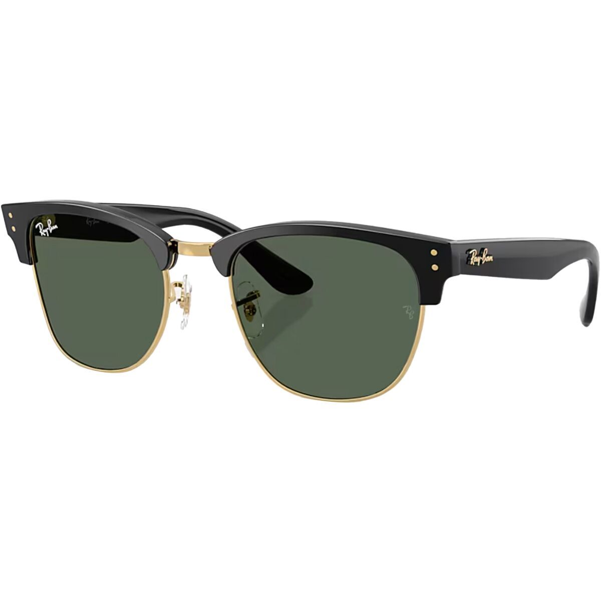 Image of Ray-Ban Clubmaster Sunglasses Black On Arista/G-15 Green, 55
