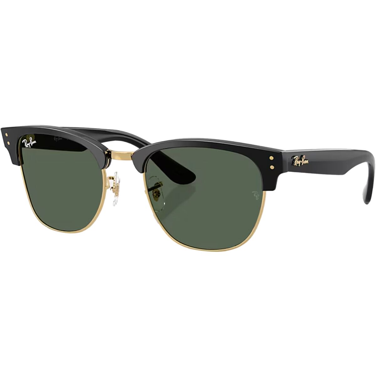 Ray-Ban Ray-Ban Clubmaster Sunglasses Black On Arista/G-15 Green, 55