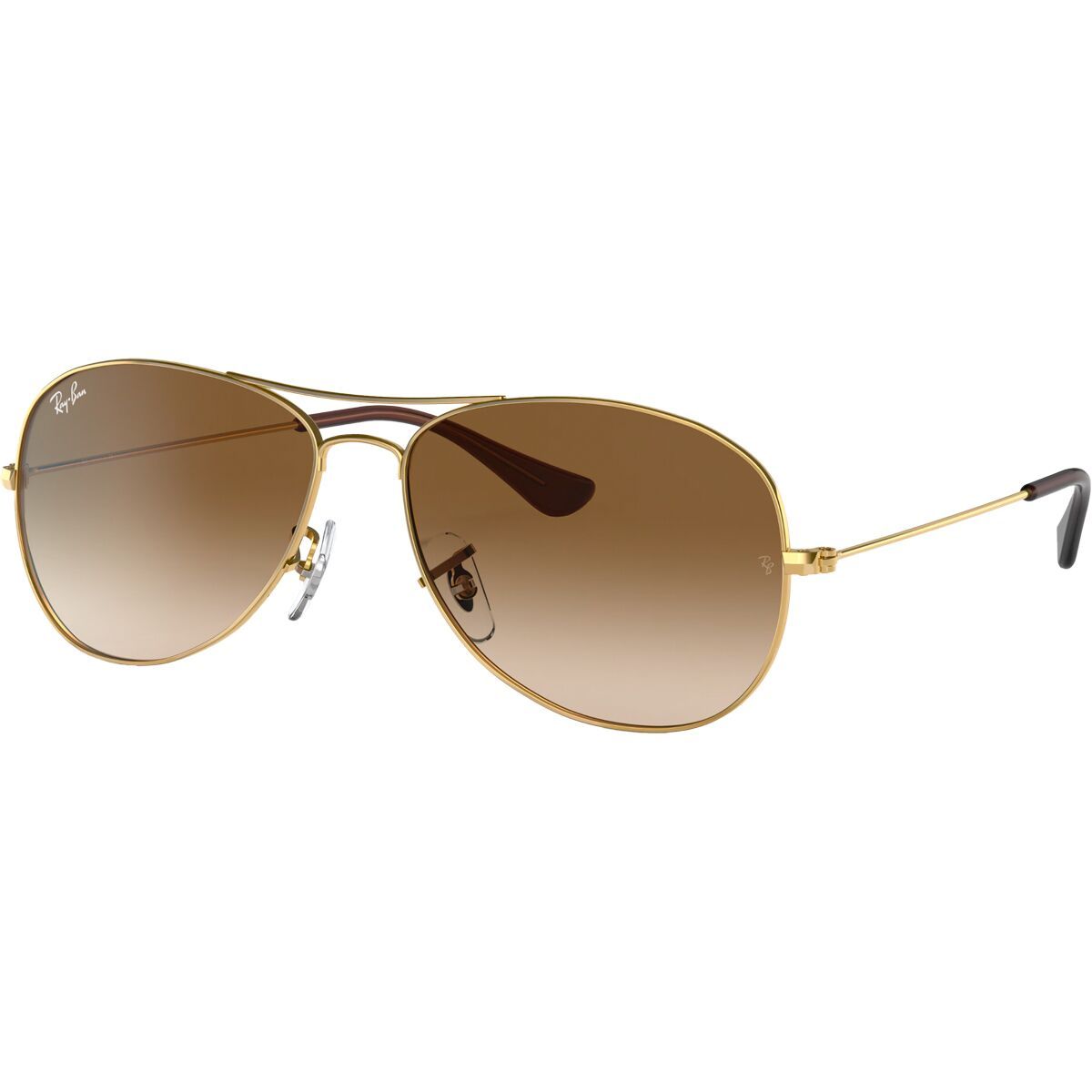 Image of Ray-Ban Cockpit Sunglasses Arista/Clear Gradient Brown, 56