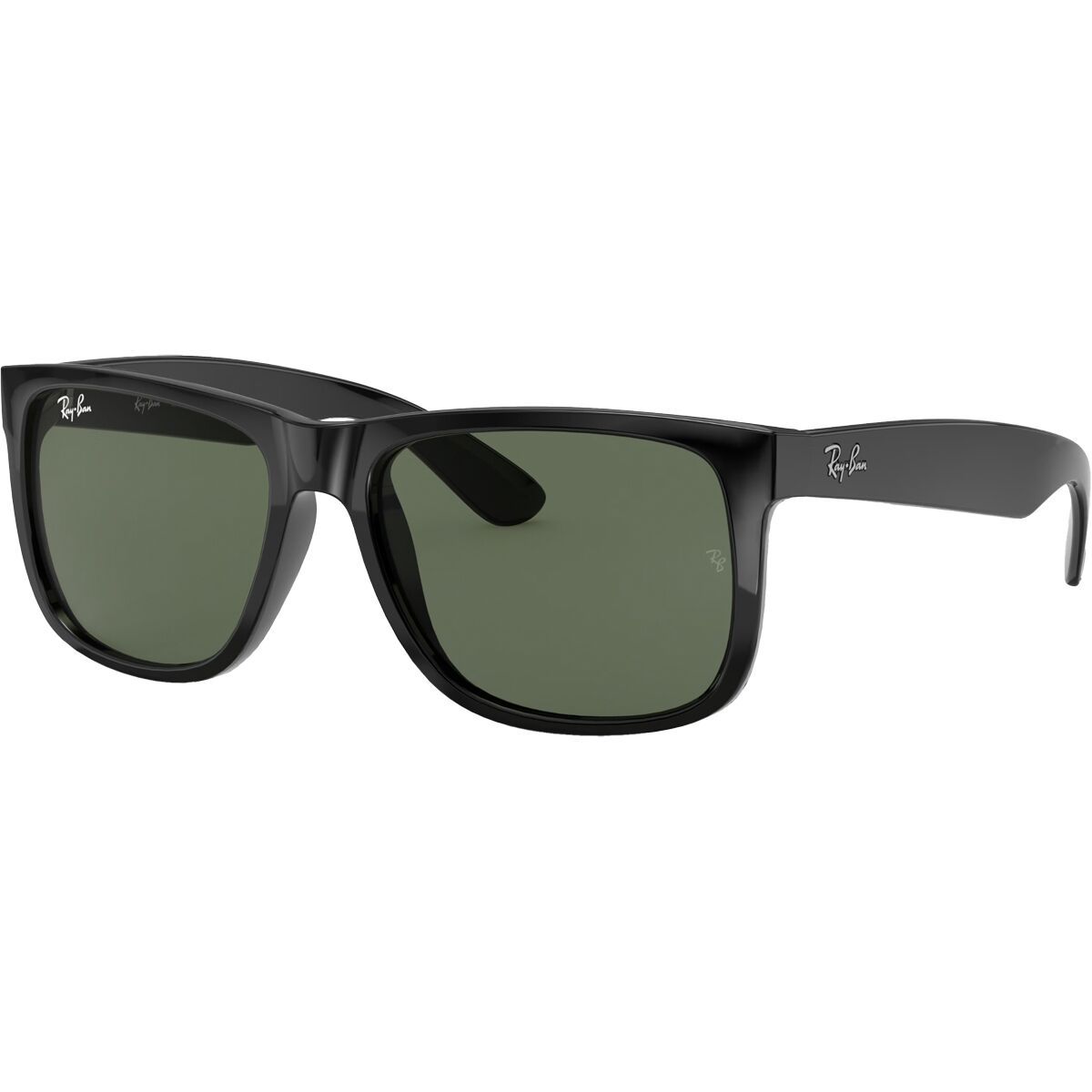 Image of Ray-Ban Justin Sunglasses Black/Dark Green, 55