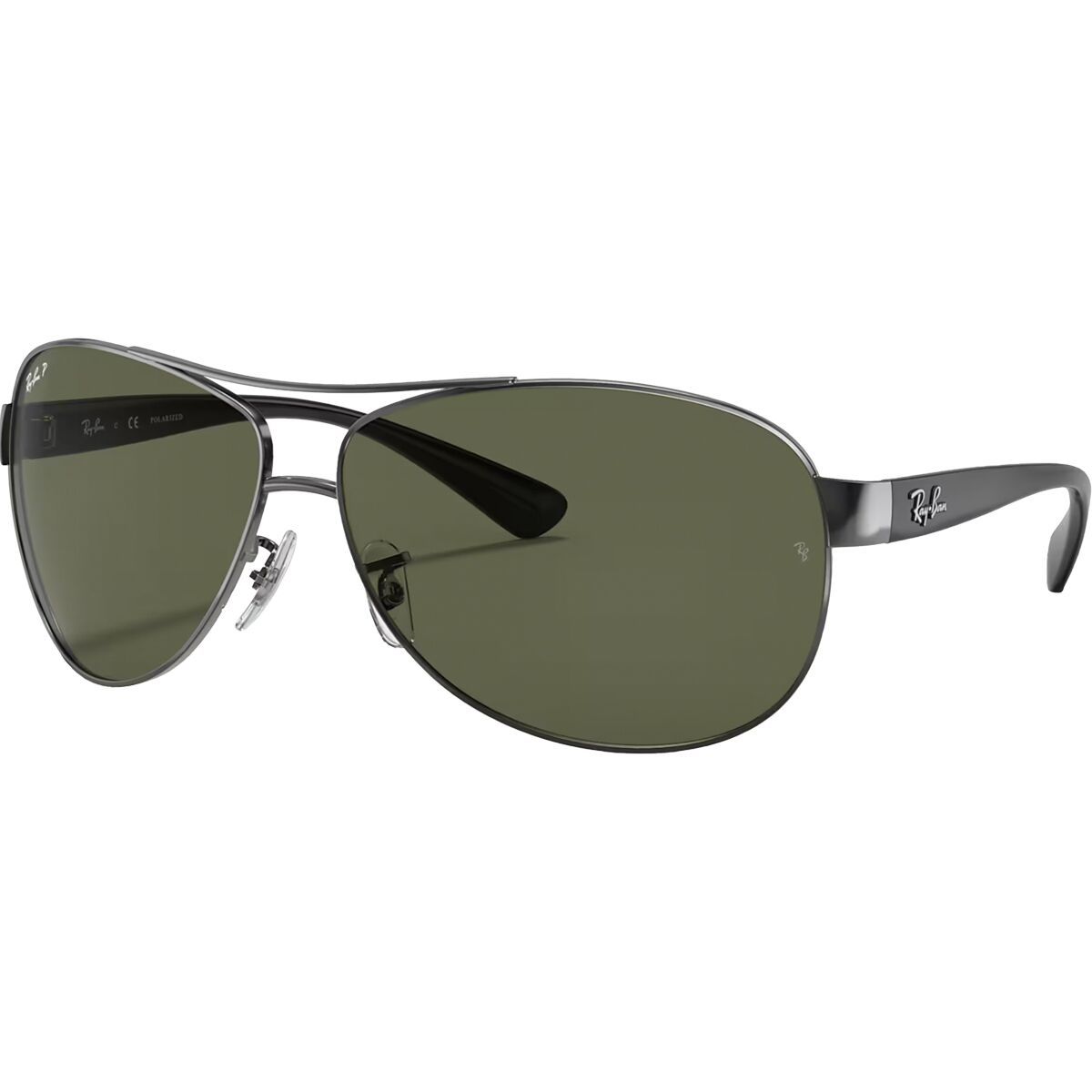 Image of Ray-Ban RB3386 Sunglasses Gunmetal/Dark Green, 63